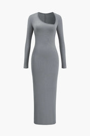 Jura | Lange Maxi Jurk Dames - Asymmetrisch Ontwerp met Halssplit