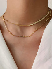 Kacey | Gelaagde Goudkleurige Ketting met Kralen