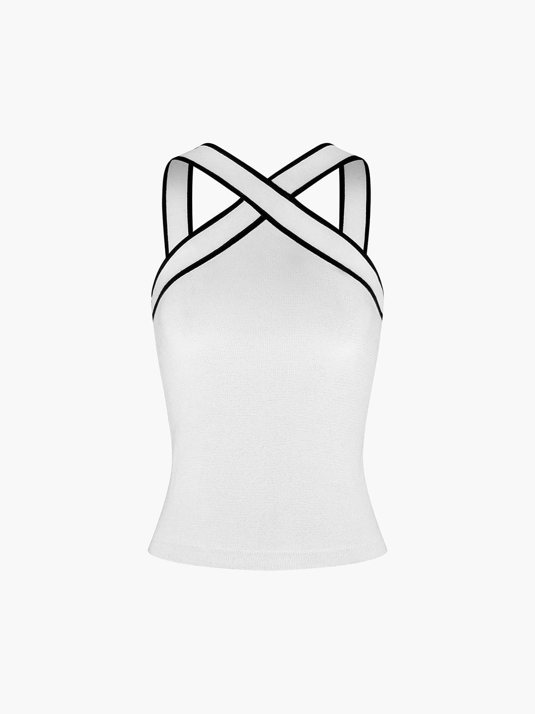 Ensley | Dames top met kruisende halsbanden mouwloos model