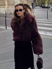 Pascale | Faux Fur Damesjas – Zachte Winterjas Kort Model