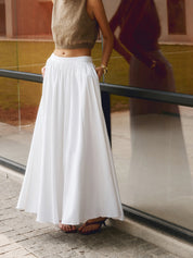 Felipa | Hoge Taille Maxi Rok Dames – Plissé Look