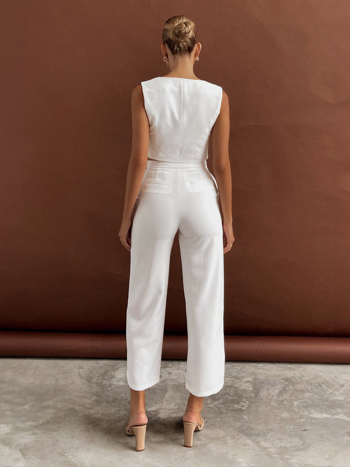 Jenny | Dames Set met Asymmetrisch en Cropped Broek
