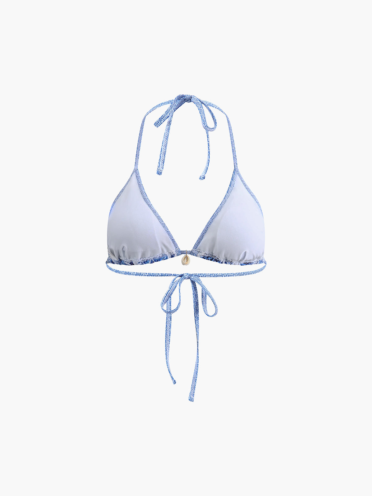Florencia | Halter Bikini Set – Stijlvol met Blauwe Print