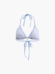 Florencia | Halter Bikini Set – Stijlvol met Blauwe Print