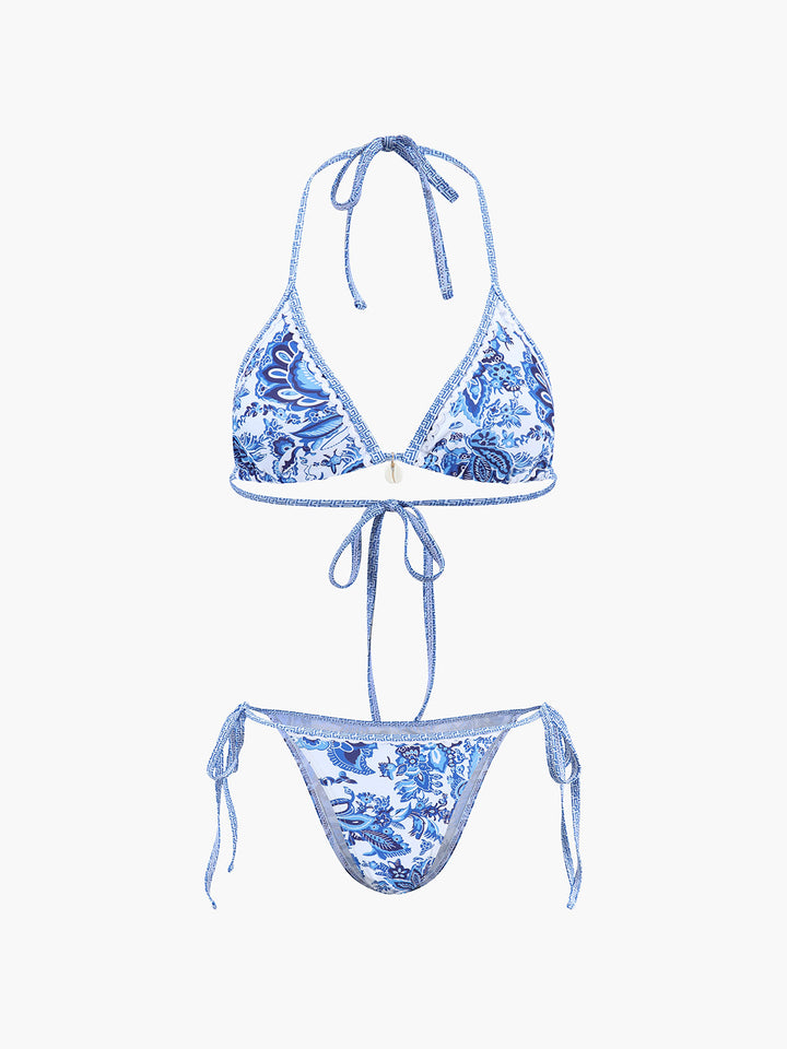 Carmen | Dames bikini met halterband en strikkoorden