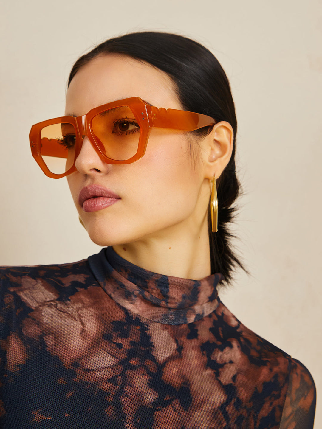 Jovie | Dames zonnebril met cat-eye montuur brede glazen