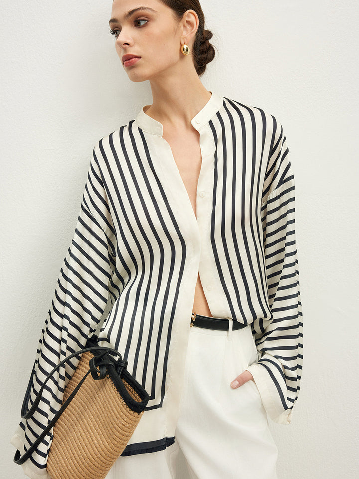 Joanna | Damesblouse met mockneck en knoopsluiting