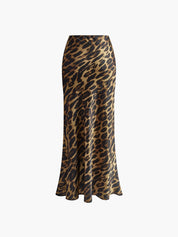 Slim Fit Maxi Rok met Luipaard Print – Uniek & Stijlvol