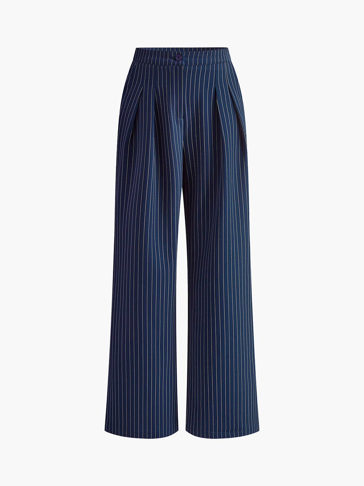 Hedy | Gestreepte Wide-Leg Damesbroek met Hoge Taille – Elegant & Comfort