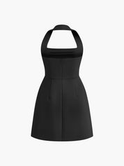 Millan | Elegante A-lijn Halter Mini Jurk - Comfortabel, Regular Fit