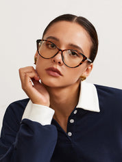 Jytte | Retro Cat-Eye Bril voor Dames met Luipaard Print