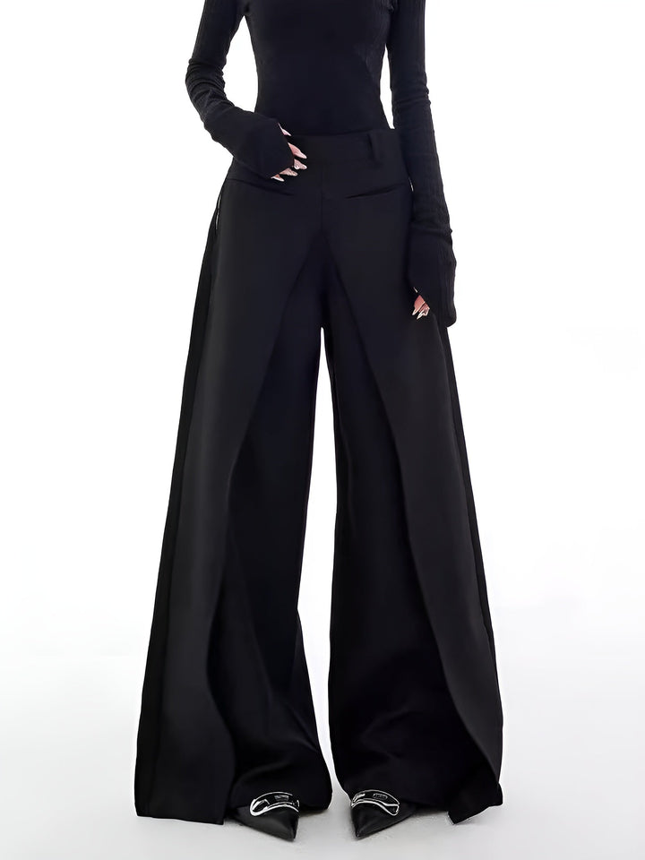 Ramona | Dames broek met hoge taille wijde pijpen