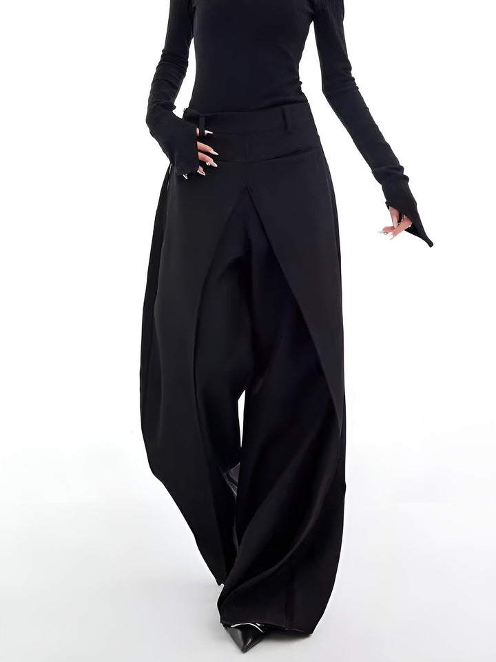 Ramona | Dames broek met hoge taille wijde pijpen