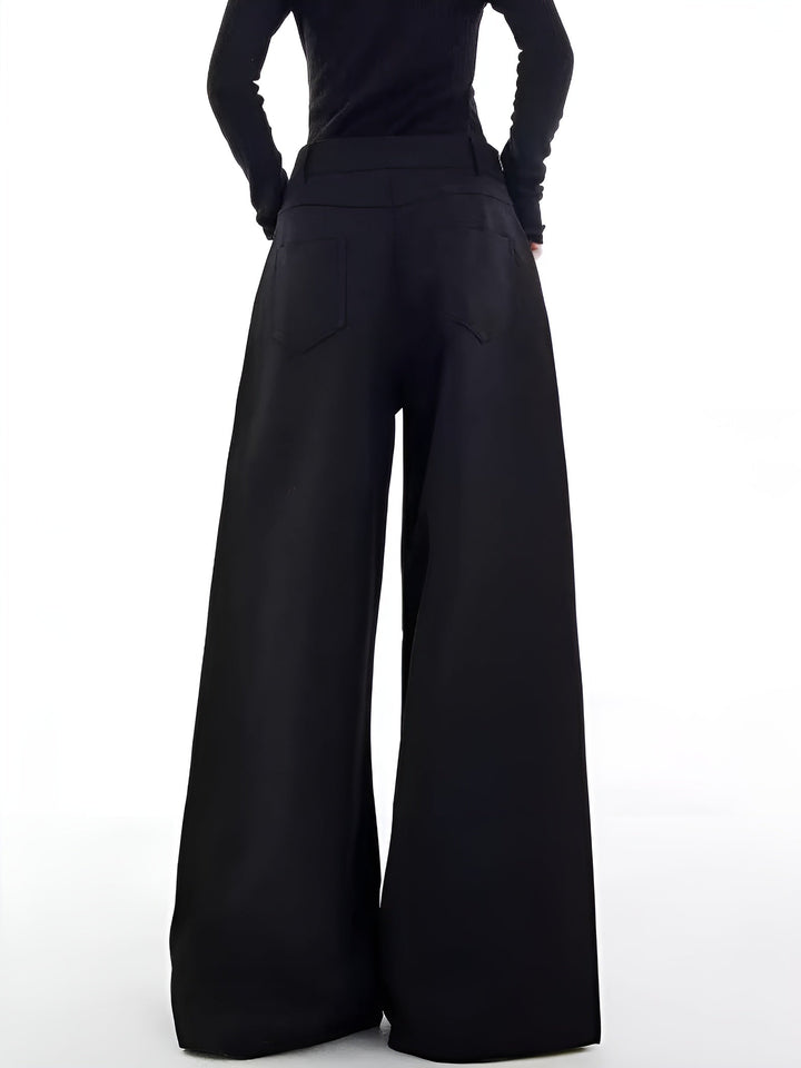 Ramona | Dames broek met hoge taille wijde pijpen