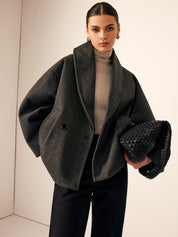 Analisa | Tweed Korte Jas met Zak Details – Warme Jas voor Herfst & Winter