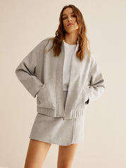 Emmylou | Tweed Jas met Rits en Zakken – Warm & Stijlvol