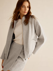Emmylou | Tweed Jas met Rits en Zakken – Warm & Stijlvol