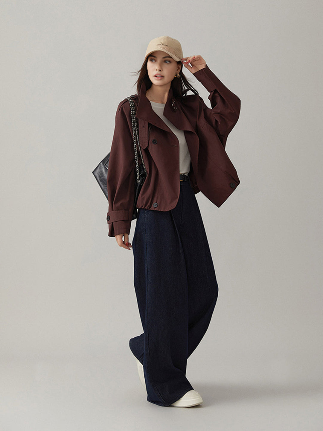 Ella | Dames trenchcoat met knoopsluiting en zakken