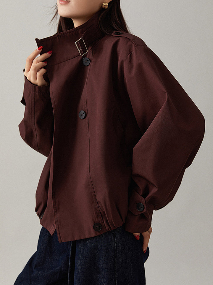 Ella | Dames trenchcoat met knoopsluiting en zakken