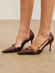 Lynar | Chique Hakken van Slangenleer Look met Gesp
