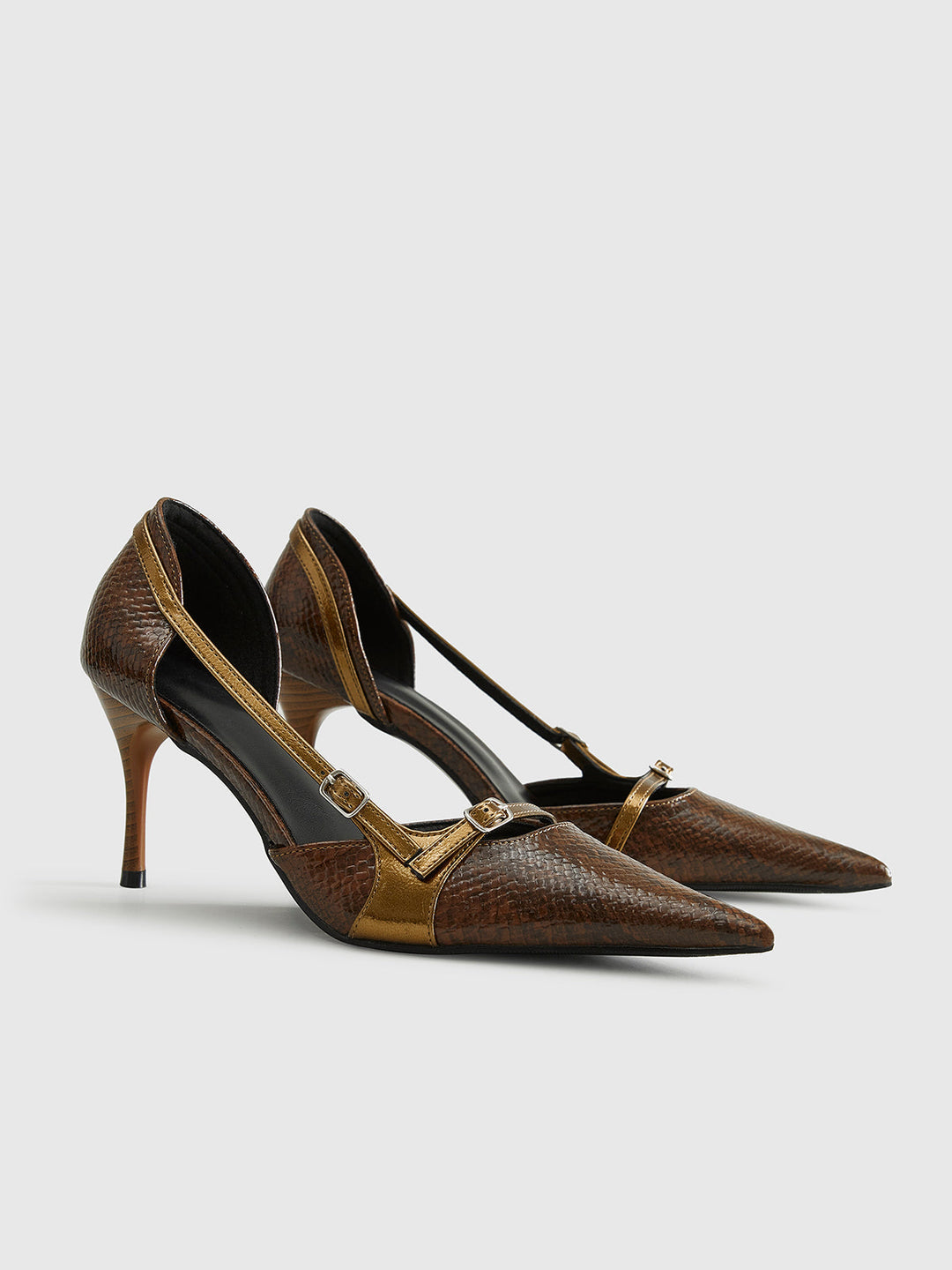 Janelle | Dames pumps met gesp puntneus