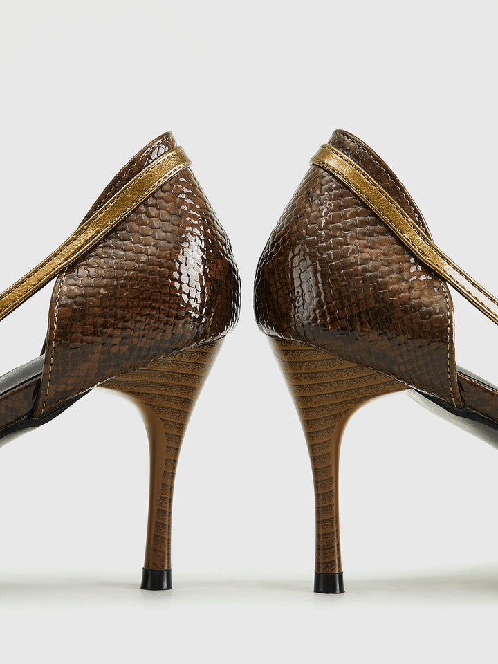 Janelle | Dames pumps met gesp puntneus