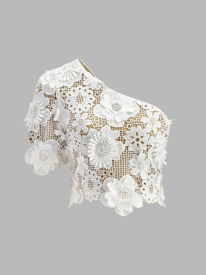 Iliana | Dames tweedelige set met asymmetrisch kant