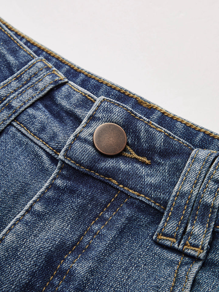 Metha | Mid-Waist Spijkerbroek van Stretch Denim -Bootcut Jeans Dames