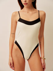 Alia | Dames Badpak met Contrast Randen