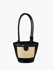 Christine | Tote Bag Dames – Rieten Handtas met Vegan Leer