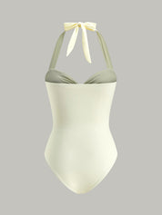 Emée | Elegante Halter Badpak met Strik – One-Piece Dames
