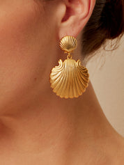 Erika | Gouden Oorbellen Dames – Verfijnde Drop Design
