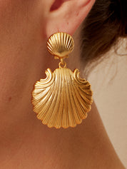 Erika | Gouden Oorbellen Dames – Verfijnde Drop Design
