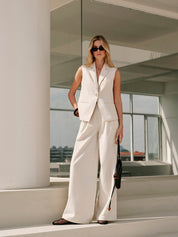 Catalina | Linnen Katoenen Mouwloos Vest – Trendy, Modern en Stijlvol