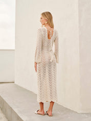 Alya | Strandmode Cover Up - Witte Doorschijnende Maxi Jurk