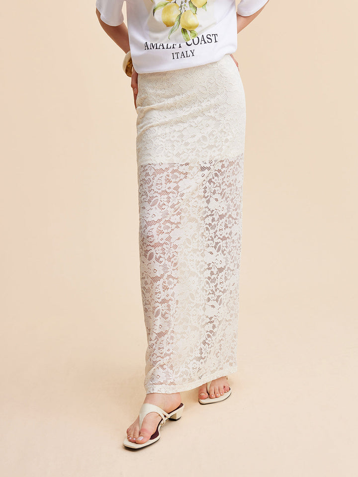 Amber | Dames rok met hoge taille maxi