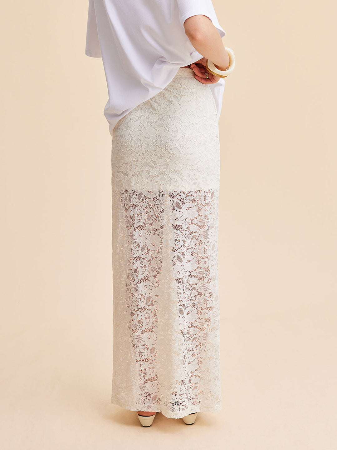 Amber | Dames rok met hoge taille maxi