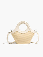 Estrelle | Rieten Strandtas Rond – Boho Handtas Dames Zomer
