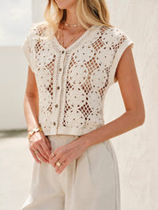 Dunya | Katoenen Jacquard Top voor Dames