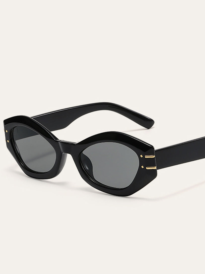 Alayah | Dames zonnebril met cat eye zwart montuur
