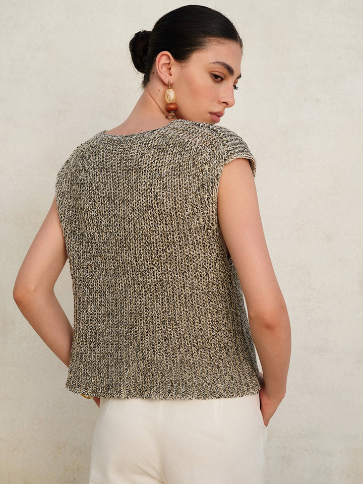 Jaliyah | Dames gilet met knopen V-hals