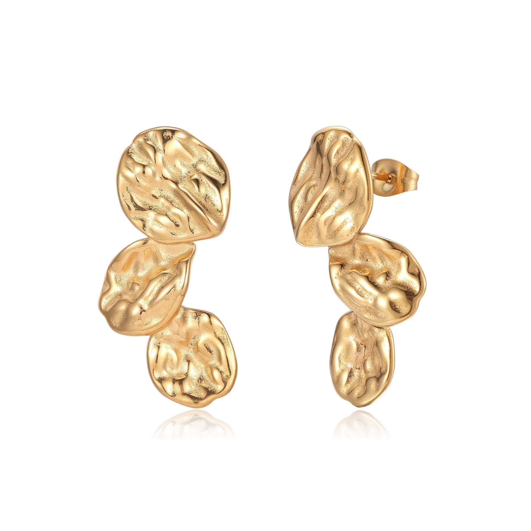 Líle | Gouden Statement Oorbellen – Artistiek & Elegant