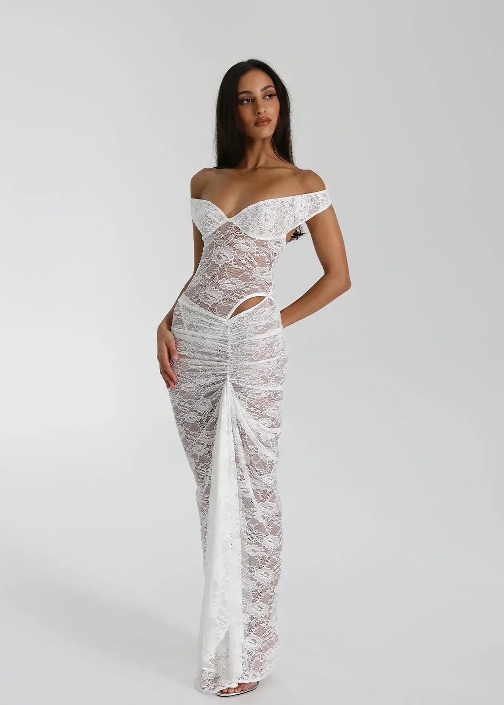 Oriana | Luxe Midi Jurk van Kant– Elegant & Tijdloos Design