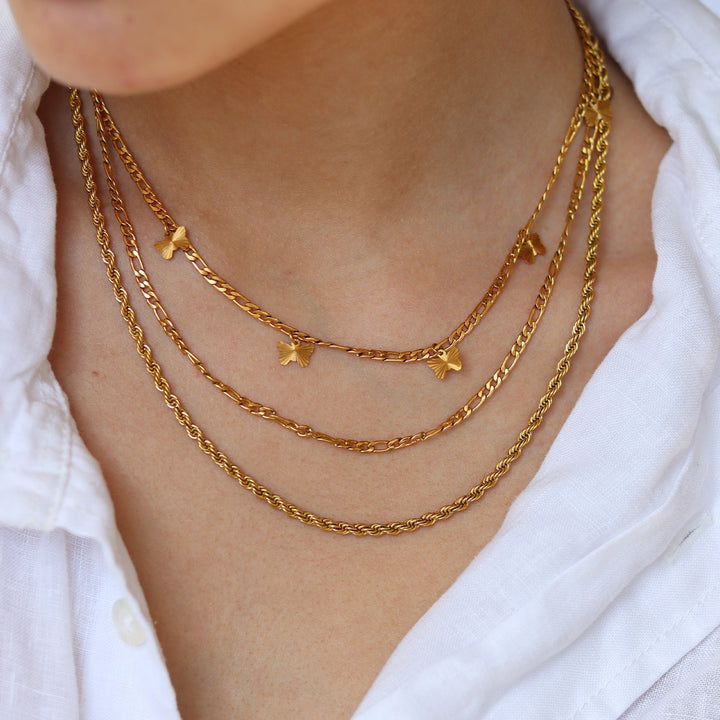 Valentina | Dames Ketting met gevlochten en roestvrij staal