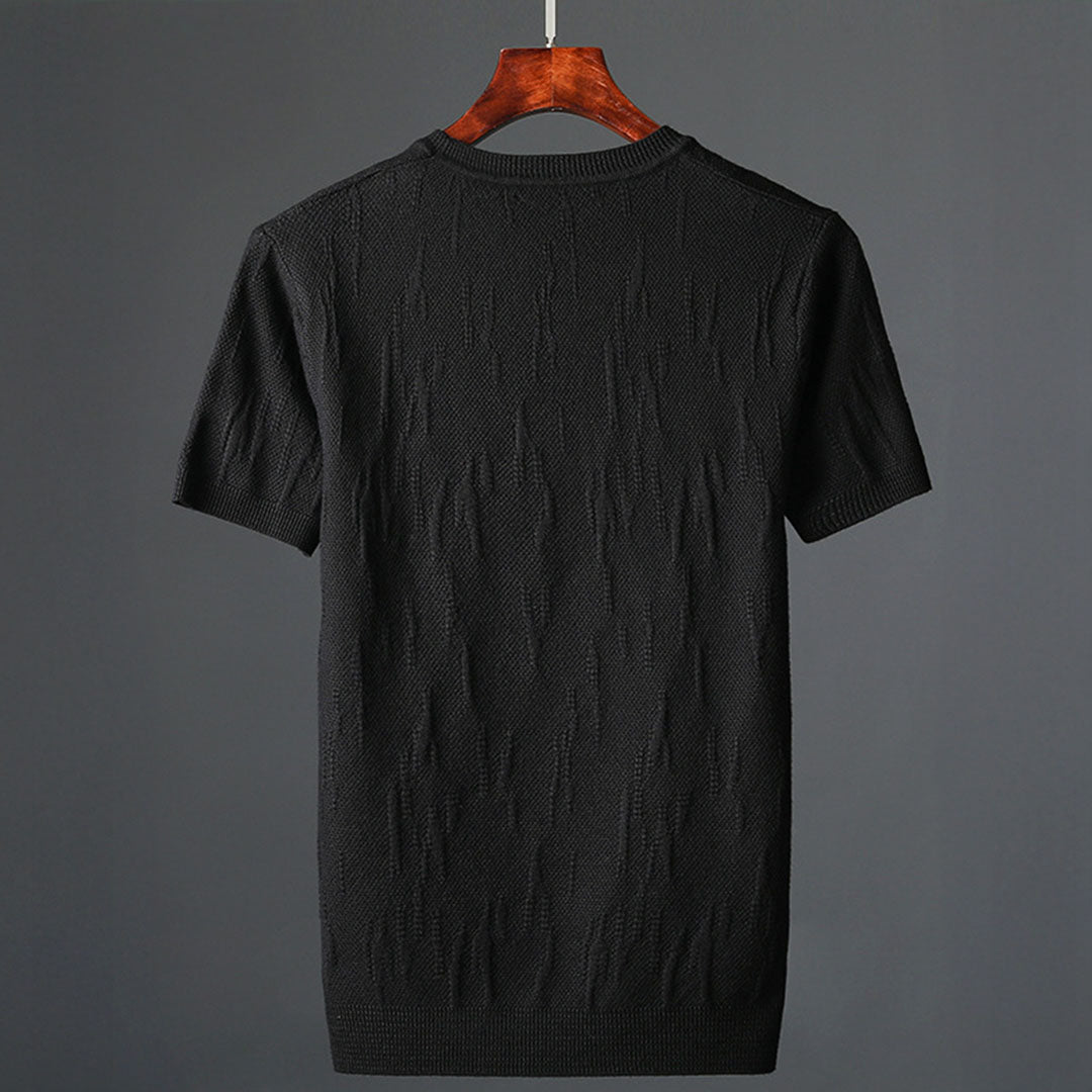 Hensu Textured Katoenen T-Shirt