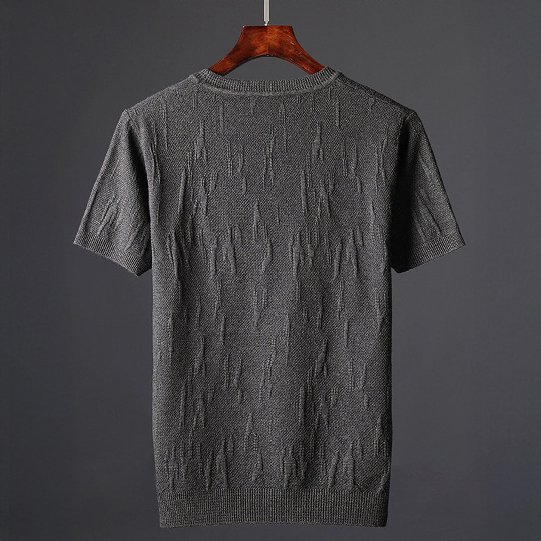 Hensu Textured Katoenen T-Shirt