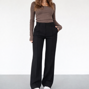 Beau | High-Waist Pantalon Met Rechte Pijpen