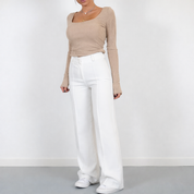Beau | High-Waist Pantalon Met Rechte Pijpen