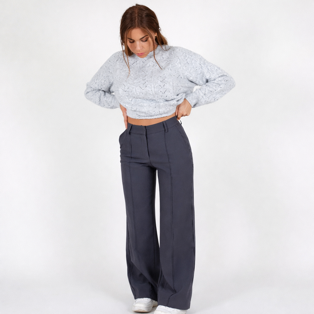 Beau | High-Waist Pantalon Met Rechte Pijpen