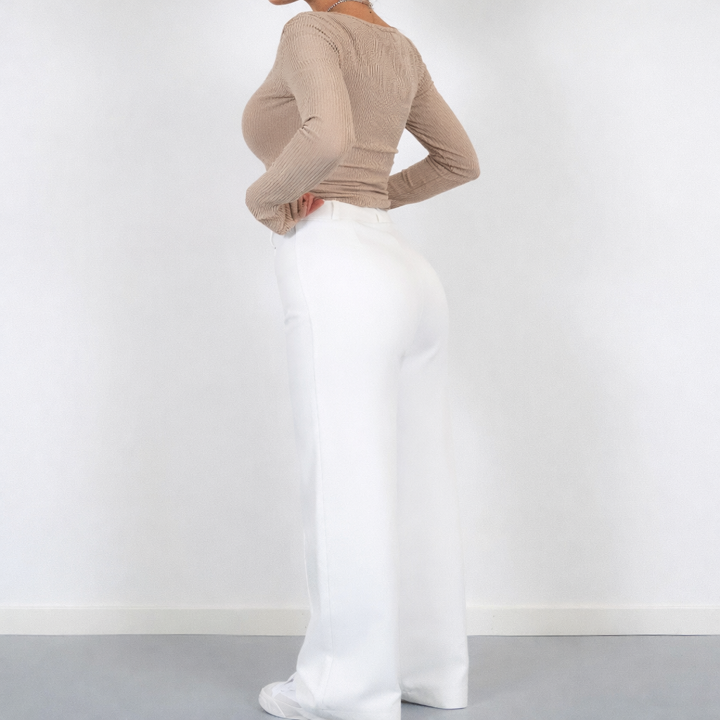 Beau | High-Waist Pantalon Met Rechte Pijpen
